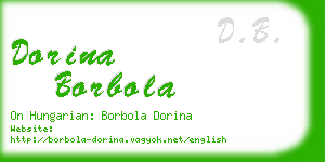 dorina borbola business card